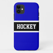 ホッケーアスレチック王室のブルーホワイトスポーティストライプ Case-Mate iPhoneケース (裏面)