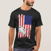 ホッケーアメリカンフラッグ Tシャツ (正面)