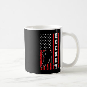 ホッケーアメリカ合衆国フラッグメンズボーイズ7月の4日 コーヒーマグカップ