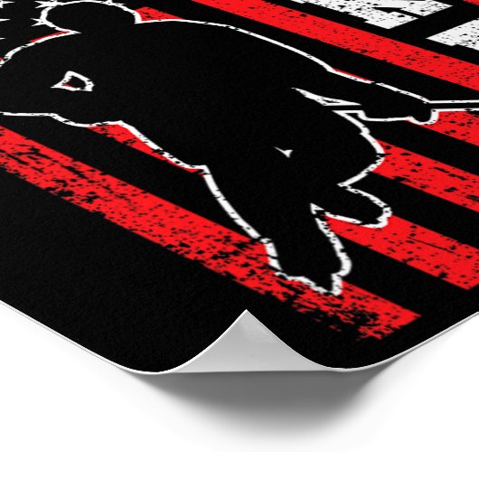 ホッケーアメリカ合衆国フラッグメンズボーイズ7月の4日 ポスター (角)