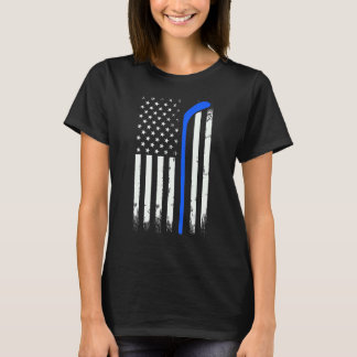 ホッケーアメリカ合衆国国旗のホッケー Tシャツ