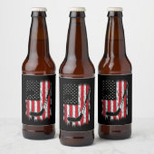 ホッケーアメリカ国旗のスポーツレトロヴィンテージ ビールラベル (ボトル)