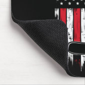 ホッケーアメリカ国旗のスポーツレトロヴィンテージ マウスパッド (コーナー)