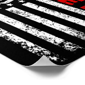 ホッケーアメリカ国旗カッコいいアイスホッケー選手の男性Wo ポスター (角)