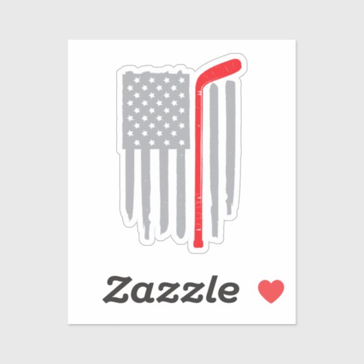 ホッケーアメリカ国旗 シール (シート)