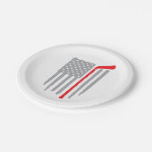 ホッケーアメリカ国旗 ペーパープレート (アングル)