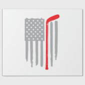 ホッケーアメリカ国旗 ラッピングペーパー (フラット)