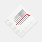 ホッケーアメリカ国旗 縁ありランチョンナプキン (角)