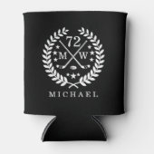 ホッケーオールスターパーソナライズされたイニシャルと名前 缶クーラー (正面)