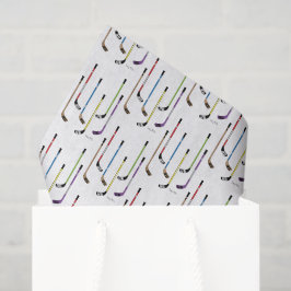 ホッケーカラフルスティックとパック 薄葉紙