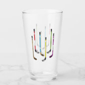 ホッケーカラフルスティック タンブラーグラス (正面)