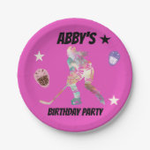 ホッケーカラフルプレーヤー紙プレート ペーパープレート (正面)