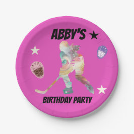 ホッケーカラフルプレーヤー紙プレート ペーパープレート