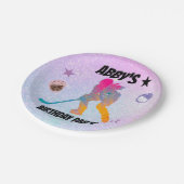 ホッケーカラフルプレーヤー紙プレート ペーパープレート (アングル)