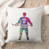 ホッケーカラフルプレーヤー クッション (ブランケット)