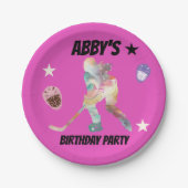 ホッケーカラフルプレーヤー ペーパープレート (正面)