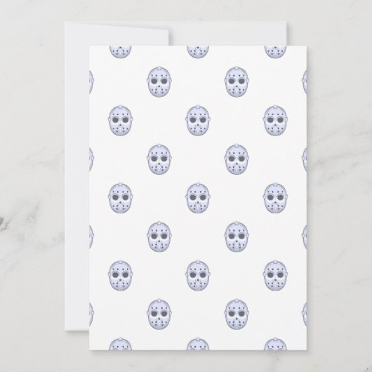 ホッケーカラフル絵を描テーマ誕生日パーティー招待状 (裏面)