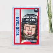 ホッケーカード誕生日カード(カスタム統計あり) カード (正面)