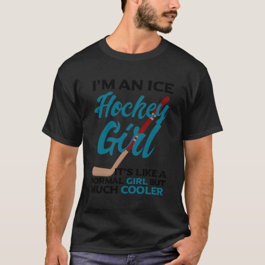 ホッケーガールギフト – アイスホッケーガール Tシャツ (正面)