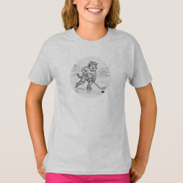 ホッケーキティー (線画) - 非営利団体支援 Tシャツ