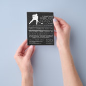 ホッケーキャンプズフライヤー広告の黒板 チラシ (手)