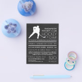 ホッケーキャンプズフライヤー広告の黒板 チラシ (シングル)