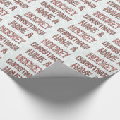 ホッケークリスマスキャンディーケーンの包み紙を持つ ラッピングペーパー (角)