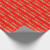 ホッケークリスマスサンタクロースの包装紙を持つ ラッピングペーパー (角)