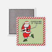 ホッケークリスマスストッキングスタッファー マグネット (正面/裏面)