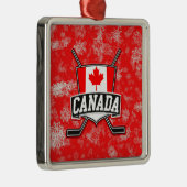 ホッケークリスマスツリーオーナメントカナダ国旗 セラミックオーナメント (右)