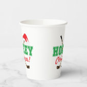 ホッケークリスマスホッケースティックスサンタハット 紙コップ (左)