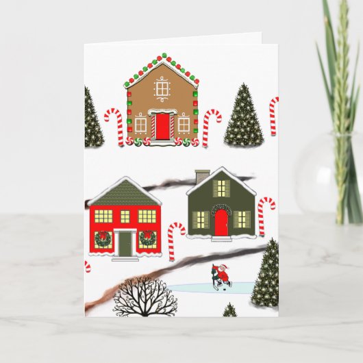 ホッケークリスマスホリデーカード シーズンカード (正面)