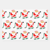 ホッケークリスマスホリデーギフトラッピング紙 ラッピングペーパーシート (正面2)