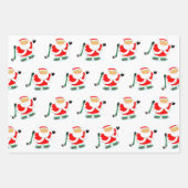 ホッケークリスマスホリデーギフトラッピング紙 ラッピングペーパーシート (正面2)