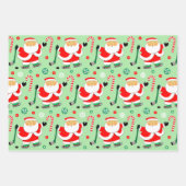 ホッケークリスマスホリデーギフトラッピング紙 ラッピングペーパーシート (正面)