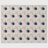 ホッケークリスマスホリデーギフト ラッピングペーパー (フラット)