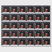 ホッケークリスマスホリデーギフト ラッピングペーパー (フラット)