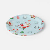 ホッケークリスマスホリデーパーティー ペーパープレート (アングル)