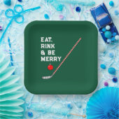 ホッケークリスマスホリデーパーティー ペーパープレート (パーティー)