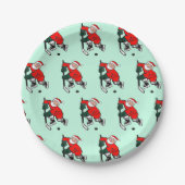 ホッケークリスマスホリデーパーティー ペーパープレート (正面)