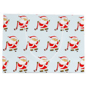 ホッケークリスマスホリデーラージ抱き枕 ラージペーパーバッグ (裏面)