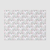 ホッケークリスマスレッド&グリーンホッケースティック 薄葉紙 (正面)