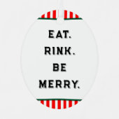 ホッケークリスマス収集可能 メタルオーナメント (正面)