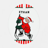 ホッケークリスマス収集可能 メタルオーナメント (裏面)