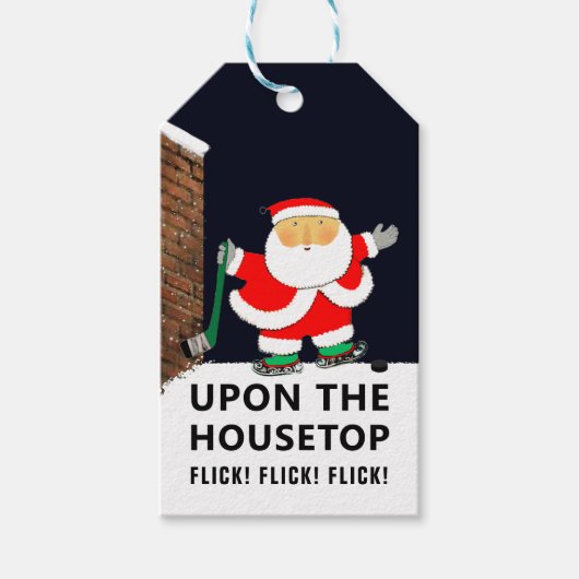 ホッケークリスマス ギフトタグ (正面)