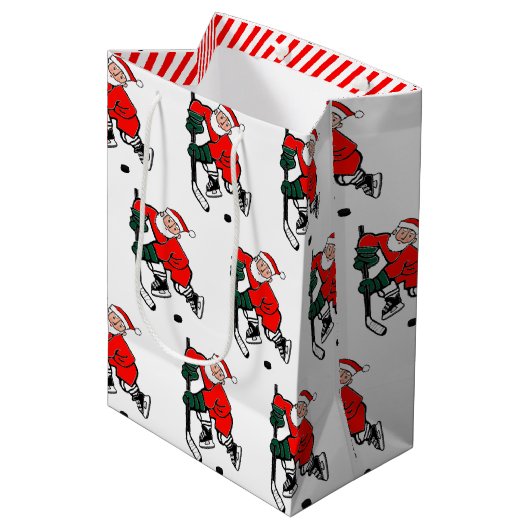 ホッケークリスマス ミディアムペーパーバッグ (正面アングル)