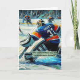 ホッケーグリーティングカードゴアリー最後の防衛線 カード