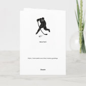 ホッケーグリーティングカードセンター遊プレーヤー – "勝ちへ" カード (裏面)