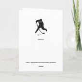 ホッケーグリーティングカード – 「チームメイトの人生」 カード (裏面)