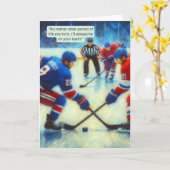 ホッケーグリーティングカード – 「チームメイトの人生」 カード (黄色い花)